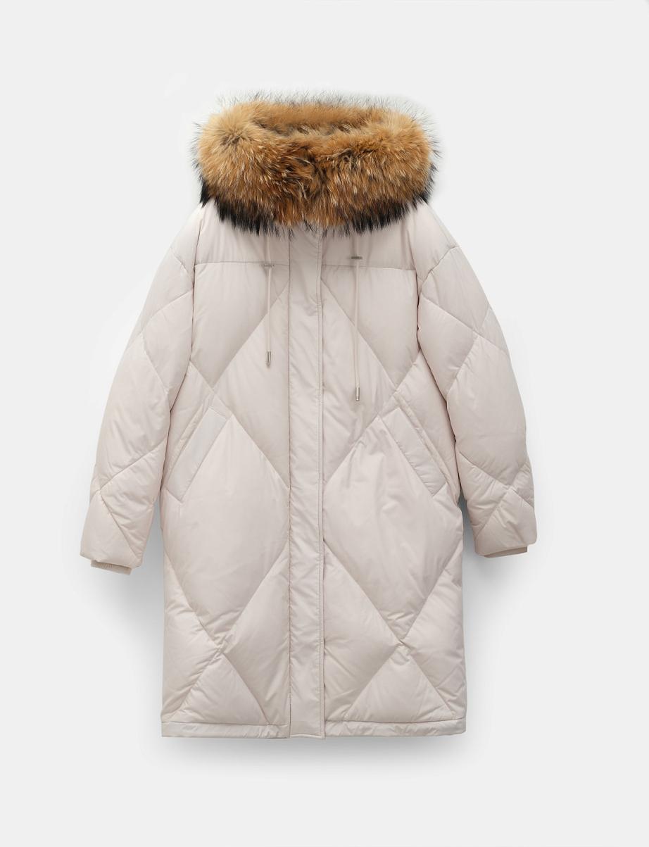 Куртка-парка из пуха и пера с капюшоном