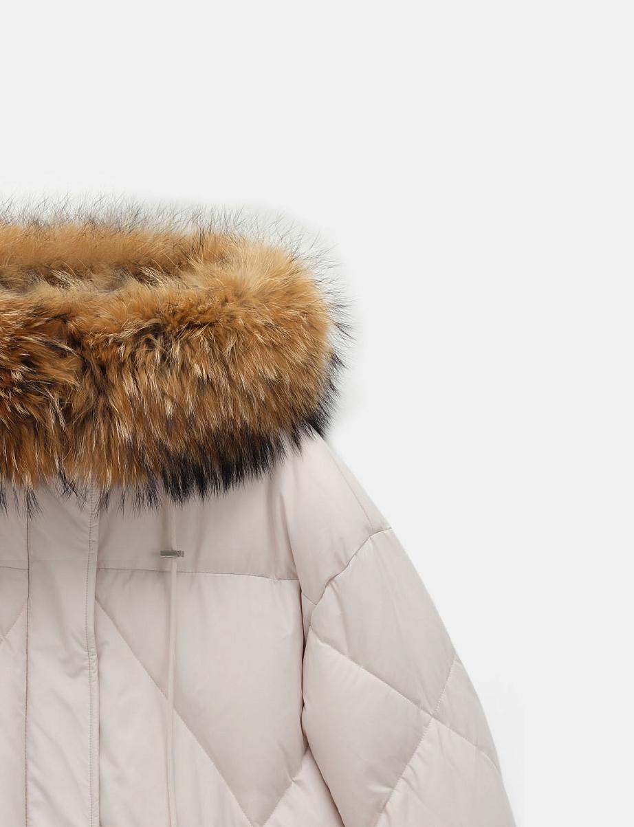 Куртка-парка из пуха и пера с капюшоном