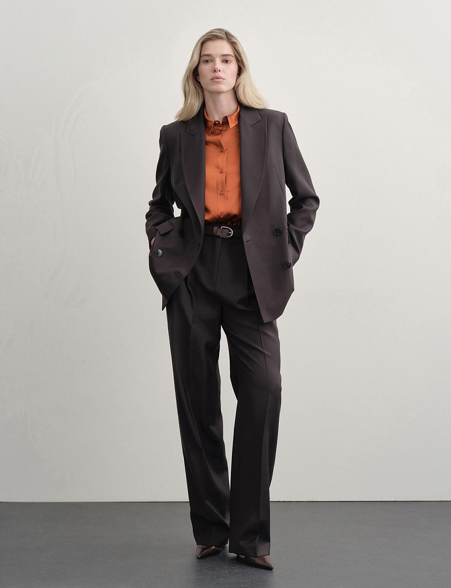 Шелковая рубашка свободного кроя