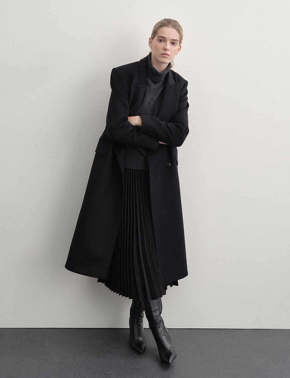 Плиссированная юбка с шерстью