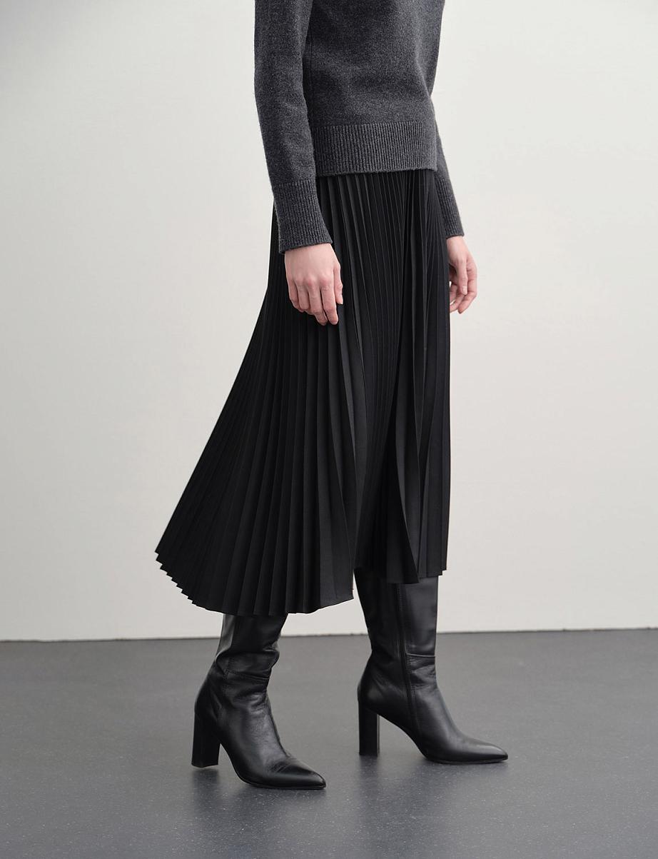 Плиссированная юбка с шерстью