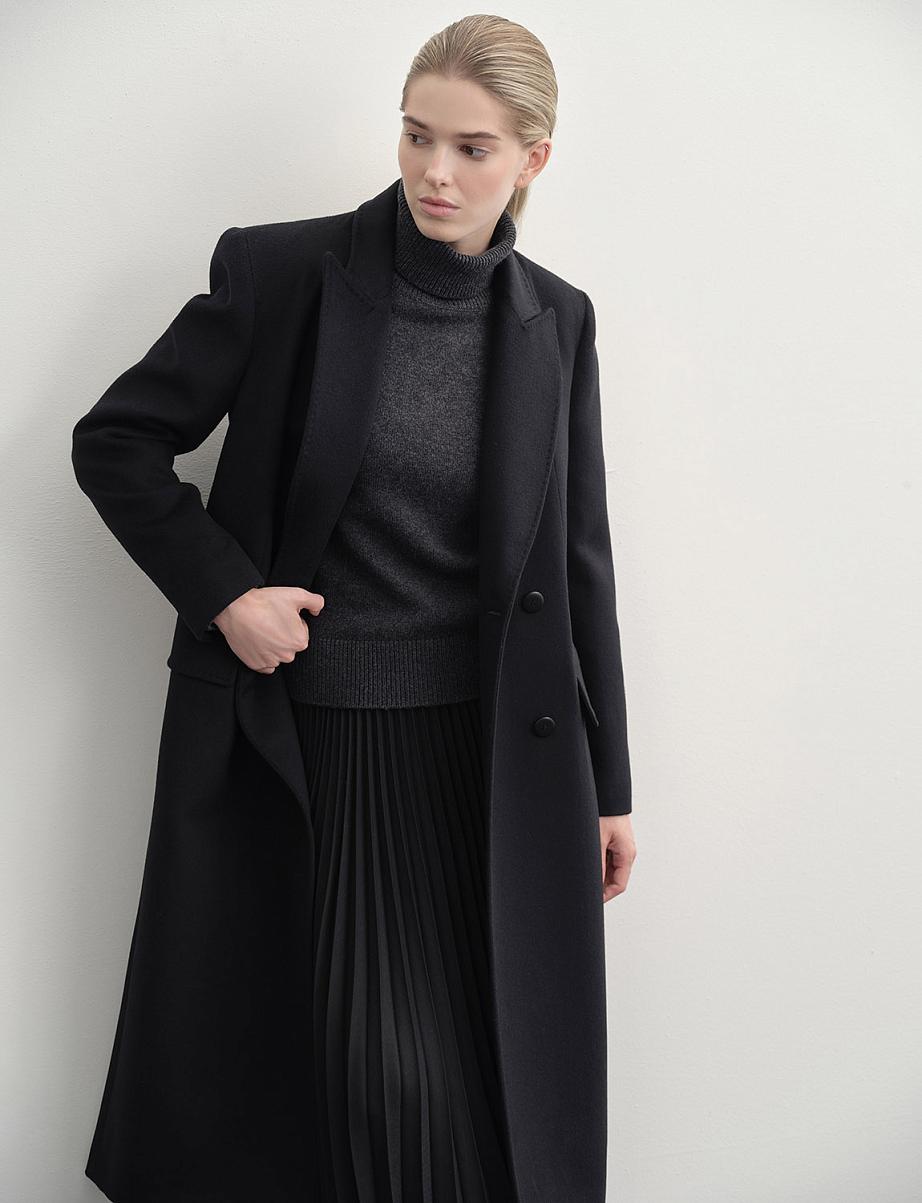 Плиссированная юбка с шерстью