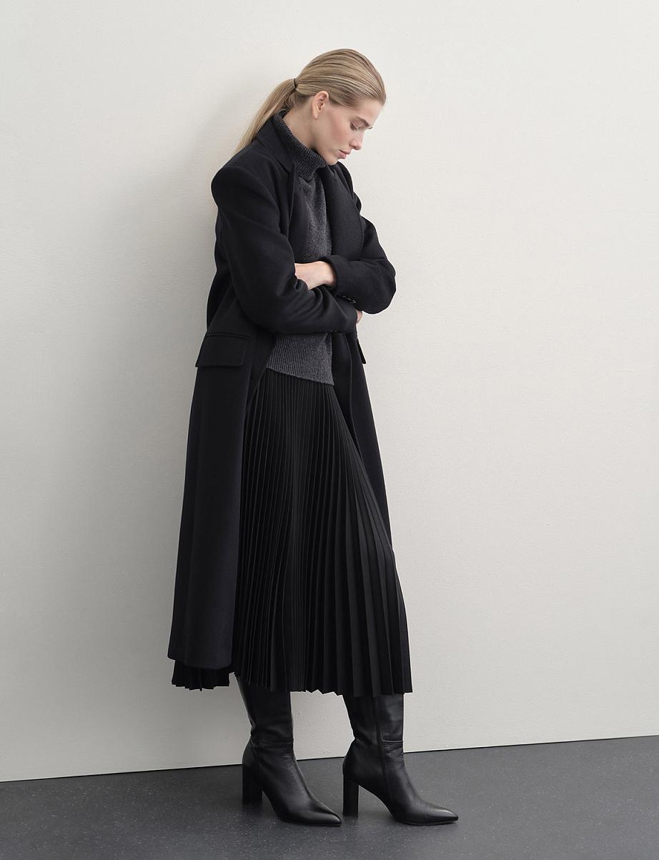 Плиссированная юбка с шерстью
