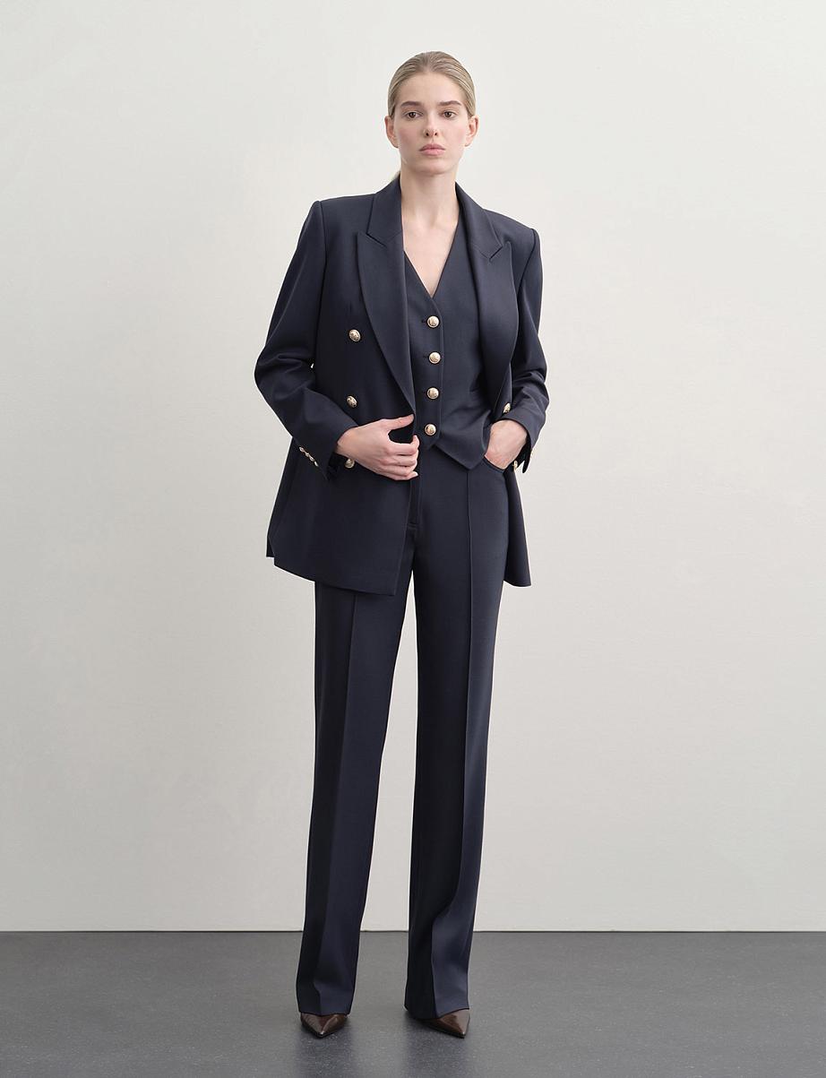 Брюки прямого кроя с шерстью