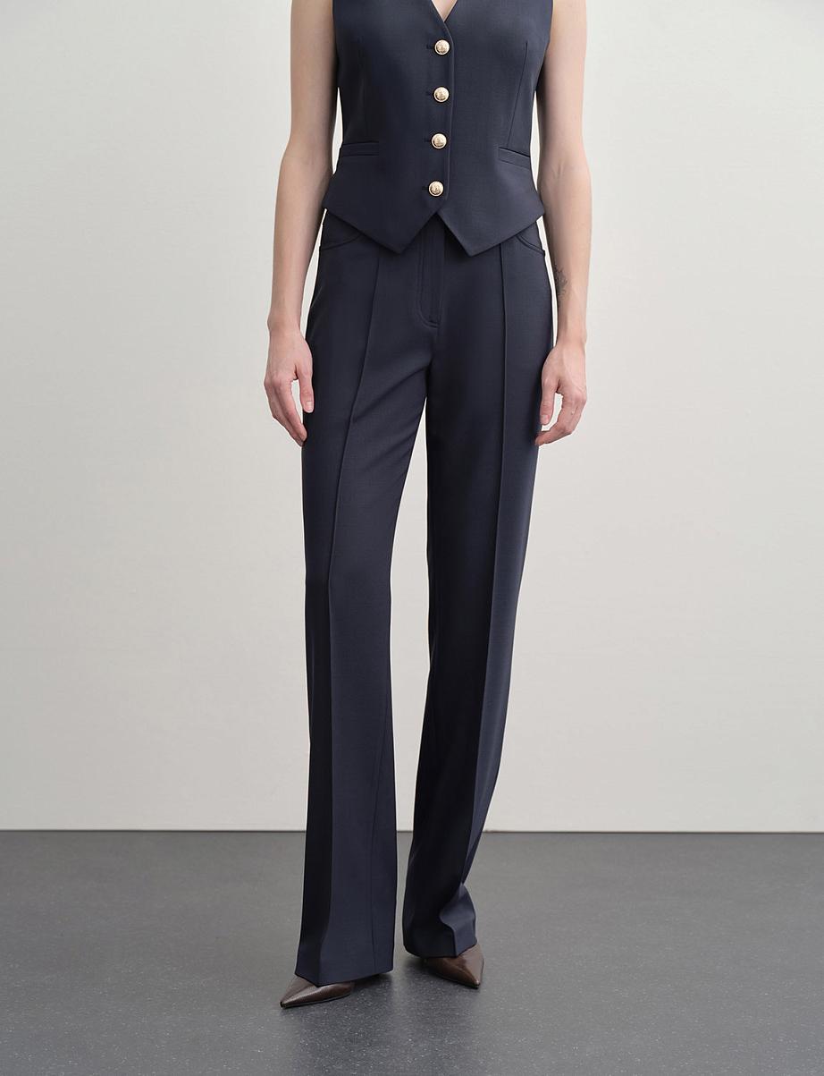 Брюки прямого кроя с шерстью