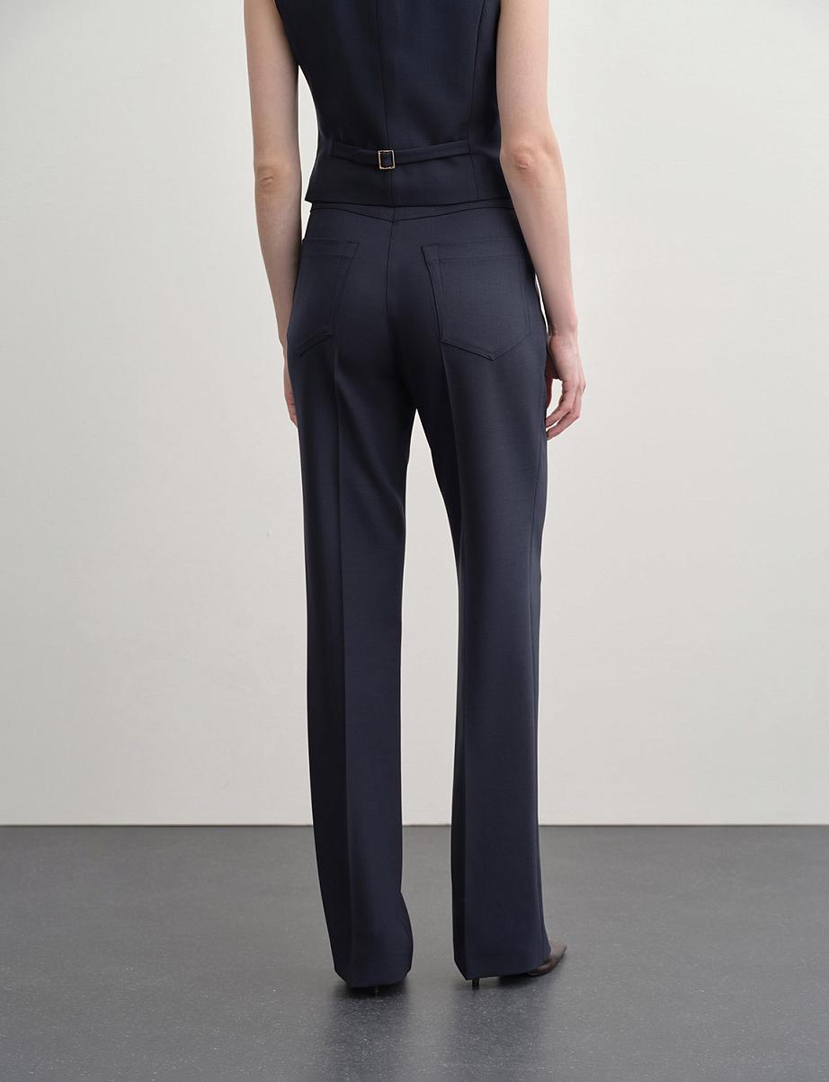 Брюки прямого кроя с шерстью