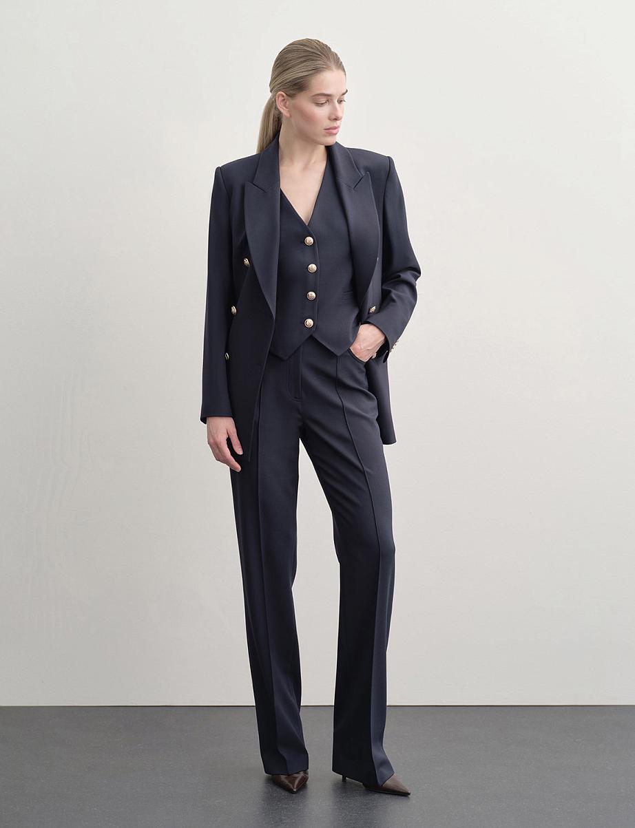 Брюки прямого кроя с шерстью