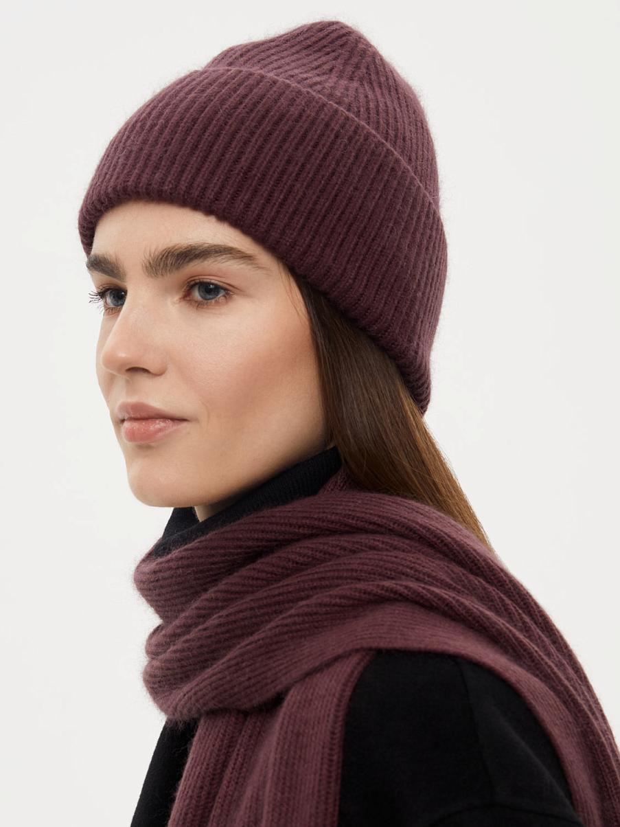 Шапка с ангорой и шерстью