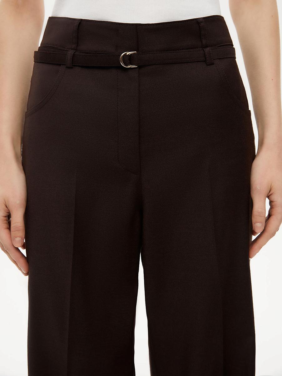 Брюки палаццо из шерсти