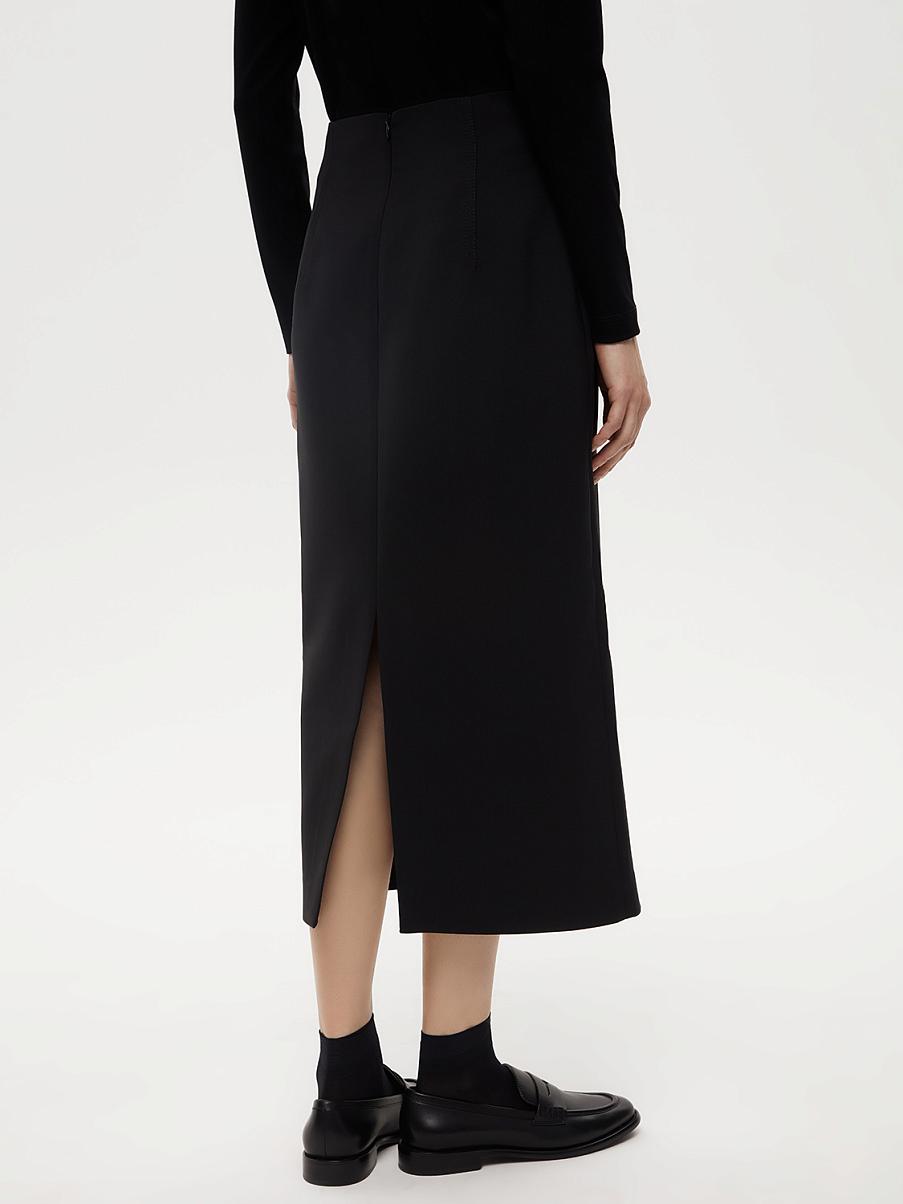 Юбка миди с шерстью