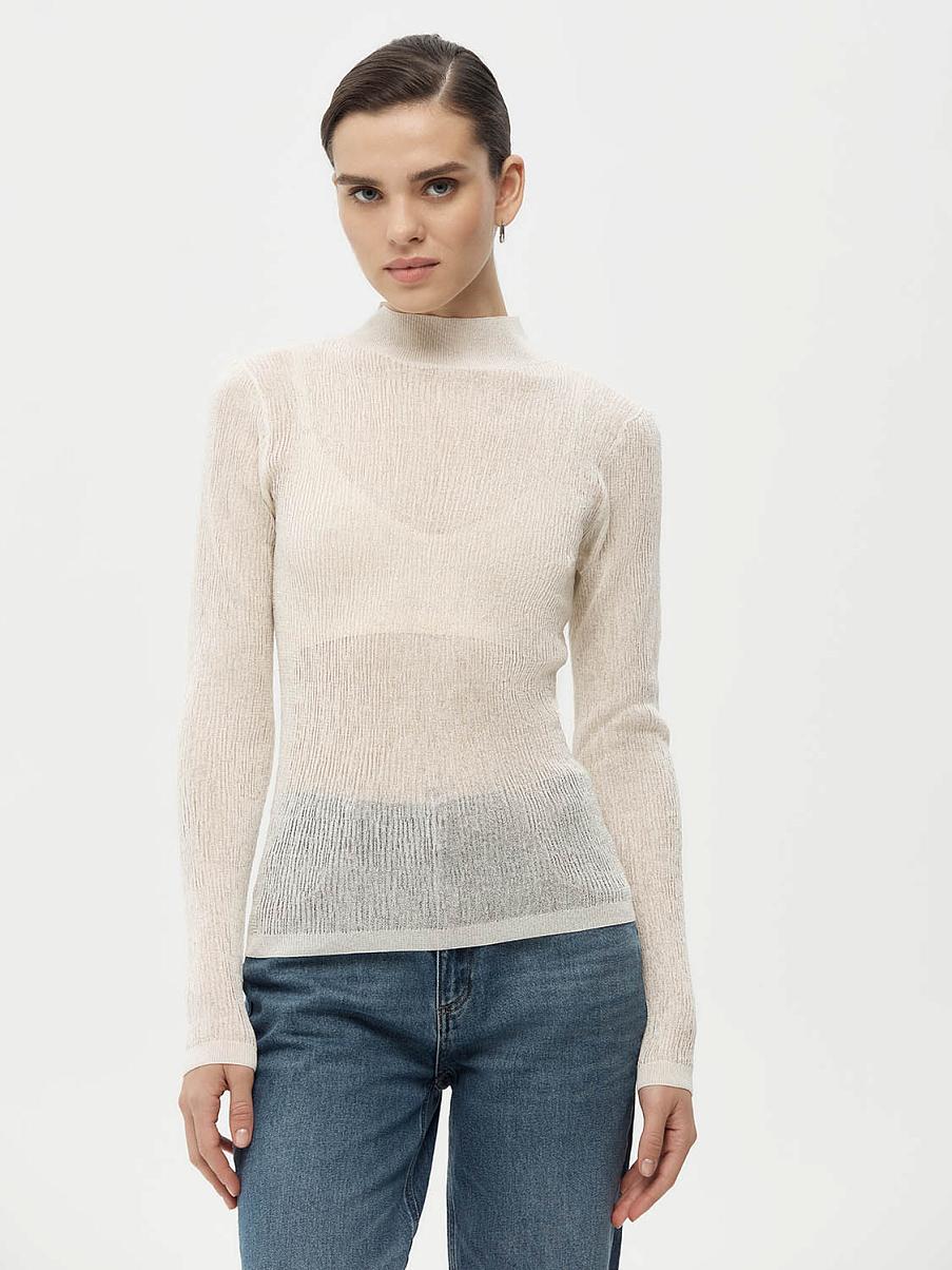 Облегающая водолазка с жатым эффектом