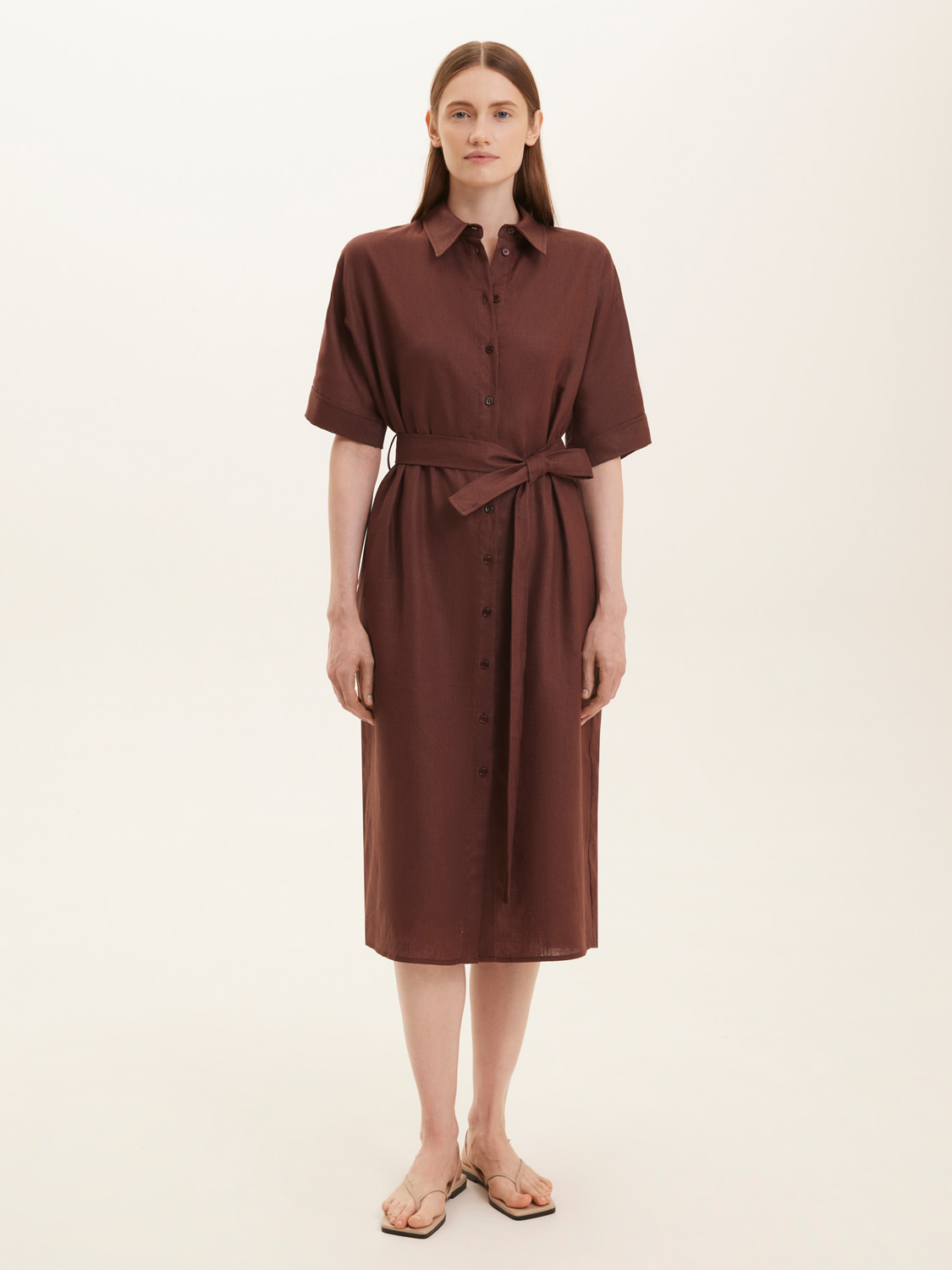 LSTR-022042 Платье (коричневый, XS)