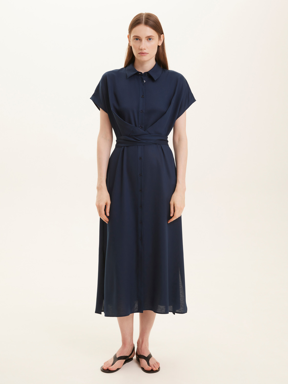 LSTR-022131 Платье (темно-синий, XS)