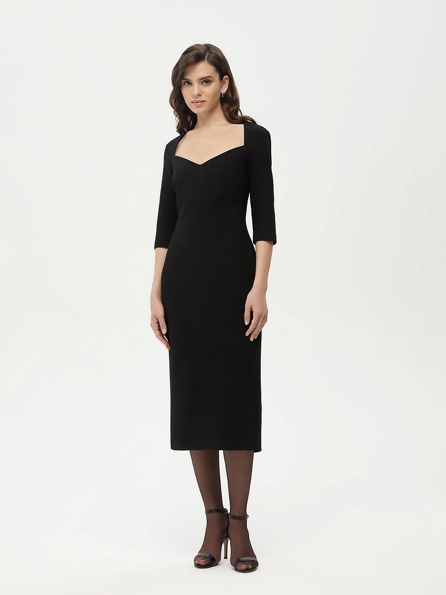 Платье миди с шерстью