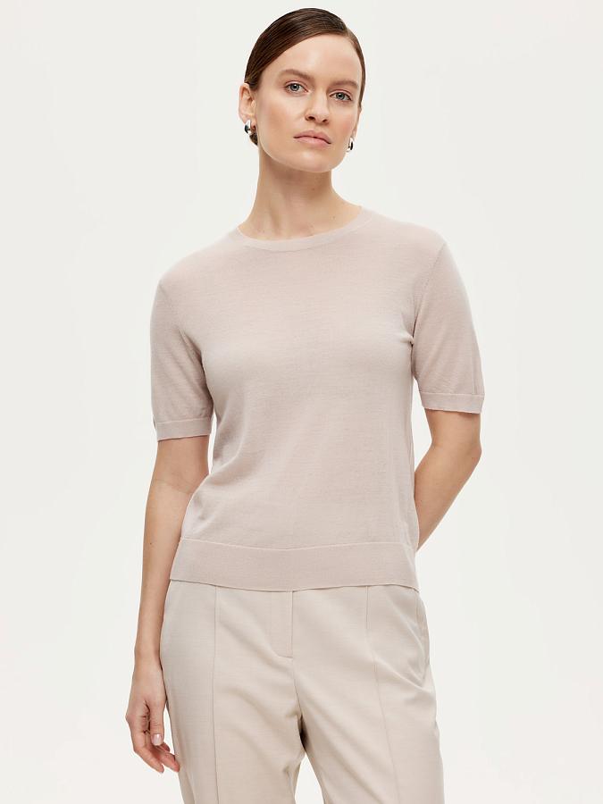 LSSM-070031 Трикотажная блуза (розовый, L)