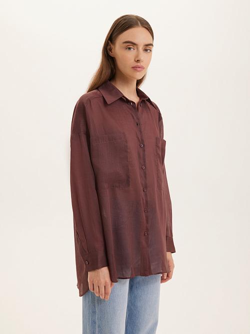 LSTR-102048 Рубашка (бордовый, M)