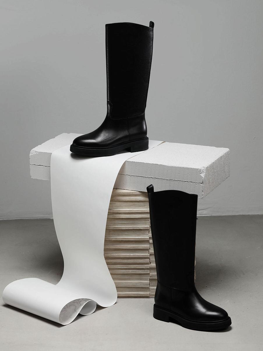 Сапоги-трубы из кожи