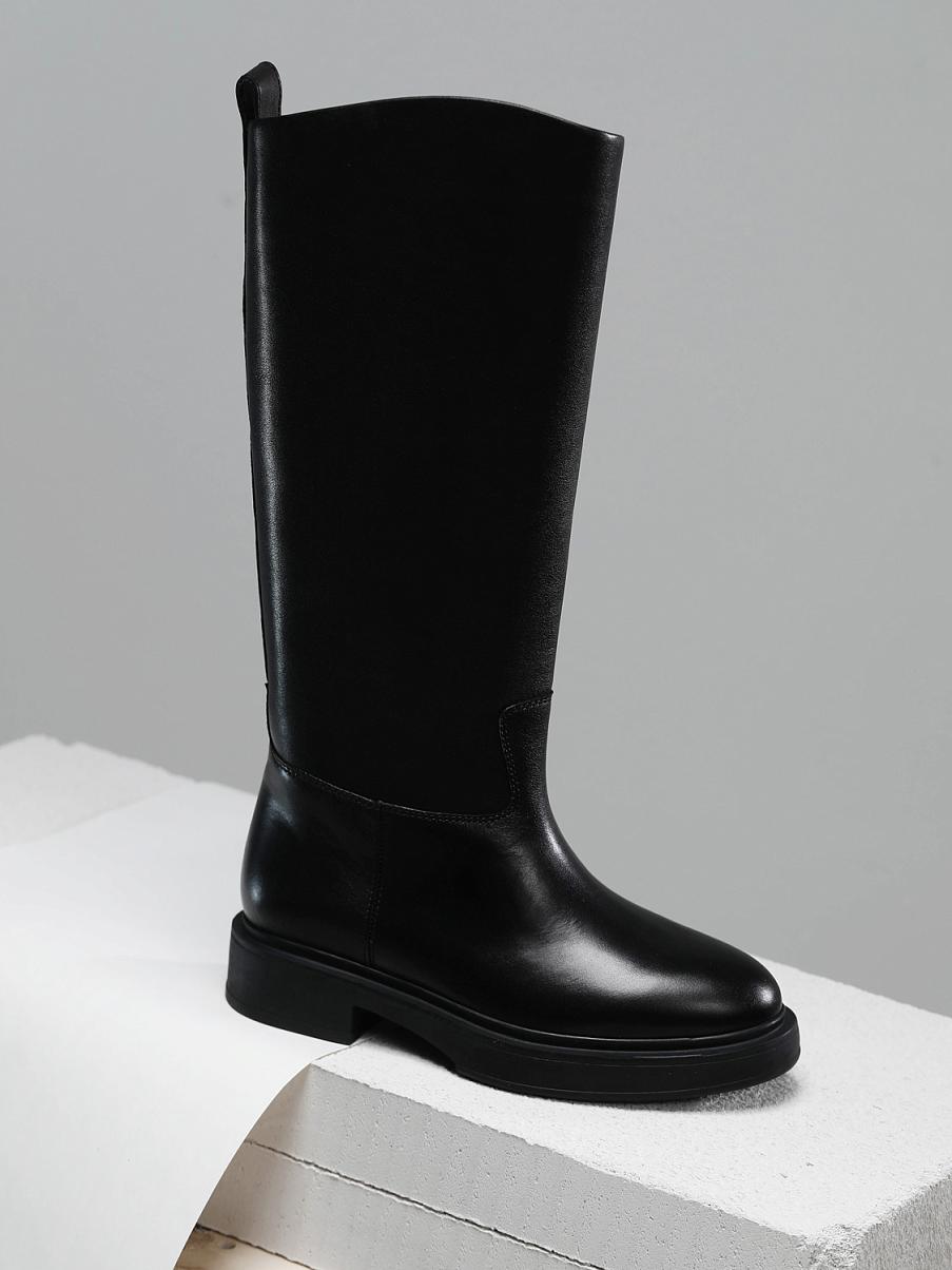 Сапоги-трубы из кожи