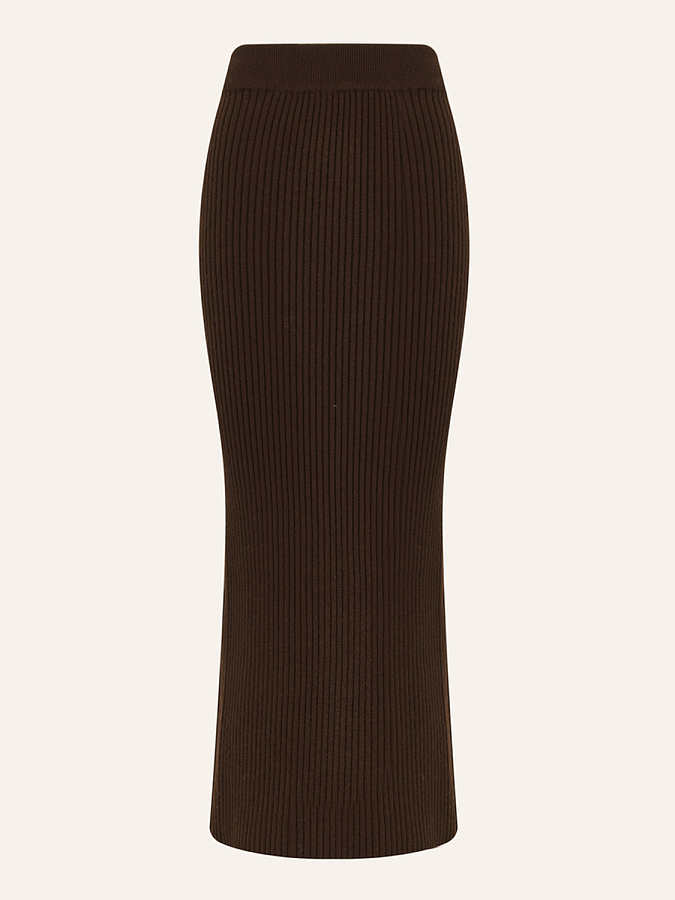 LWWS-812003 Юбка трикотажная (коричневый, XS)