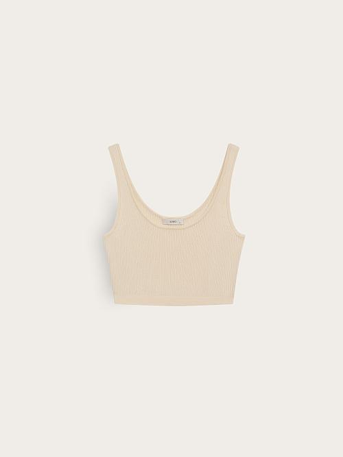 LSSM-070006 Трикотажная блуза (кремовый, XS)