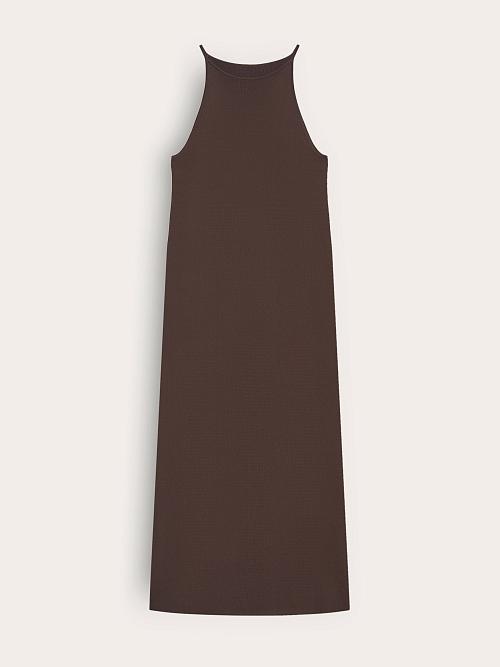 LSSM-780013 Платье трикотажное (коричневый, XS)