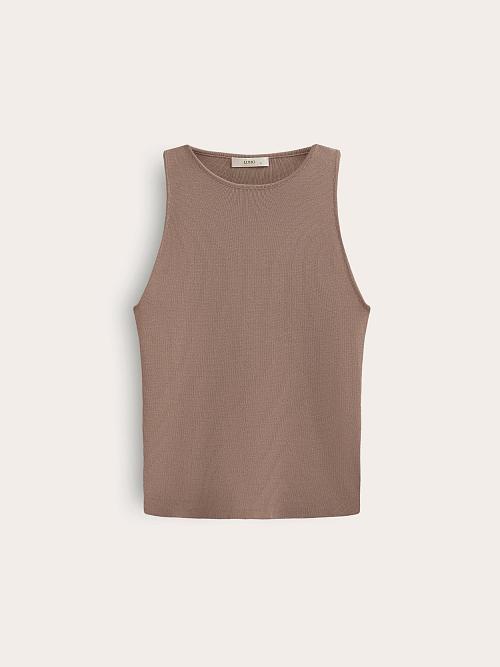 LSSM-070012 Трикотажная блуза (бежевый, L)