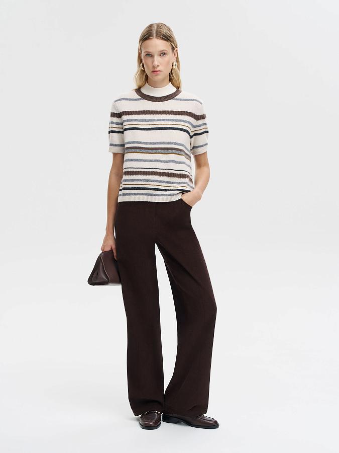 LSWN-072015 Топ трикотажный (бежевый, L)