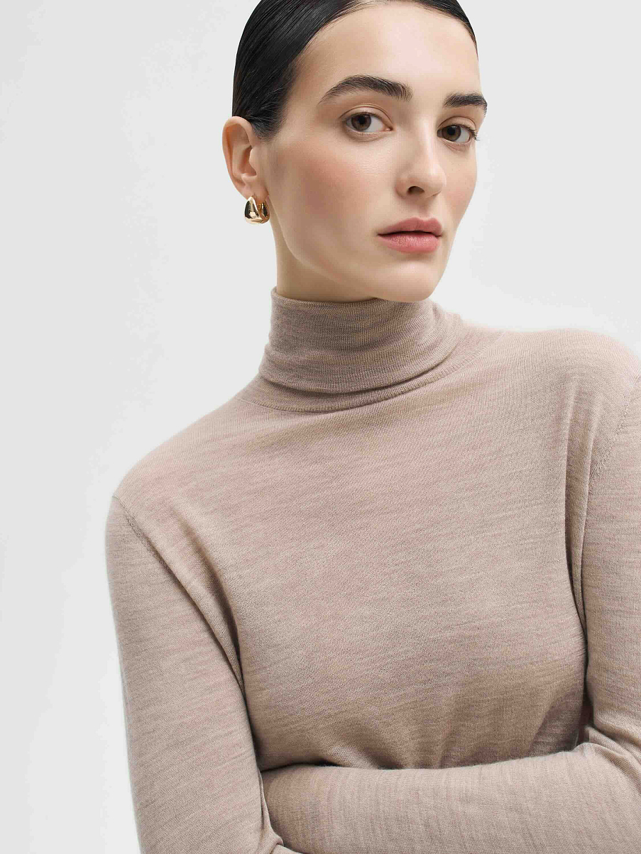Водолазка из мериноса с кашемиром