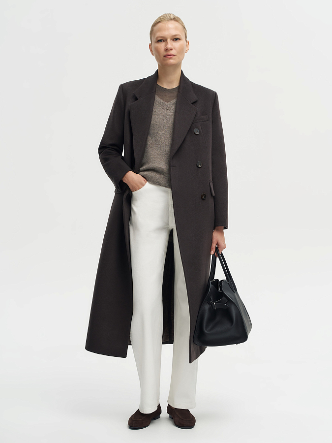 LSWN-042028 Пальто (Темно-Коричневый, M)