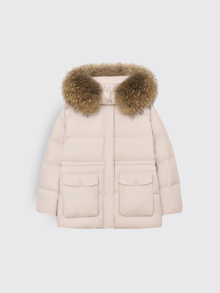 Пуховик-парка с мехом