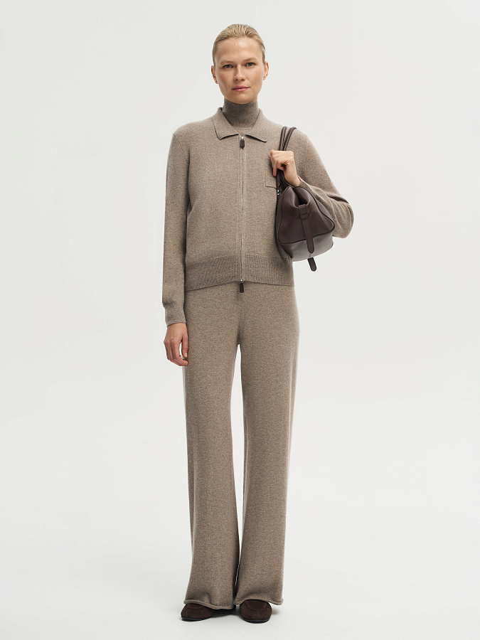 LSWN-822009 Брюки трикотажные (бежевый, L)