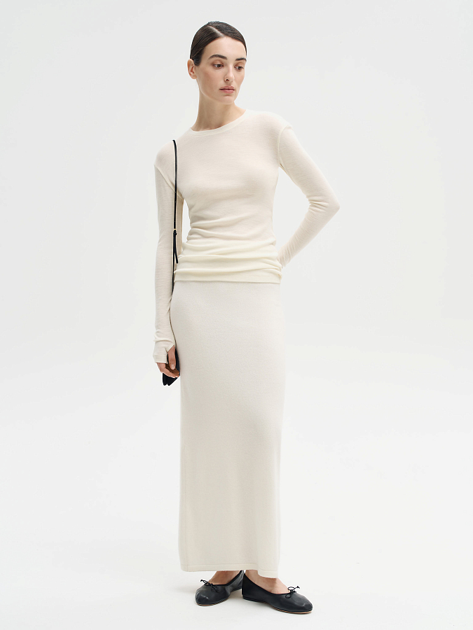 LSWN-682004 Лонгслив (белый, S)