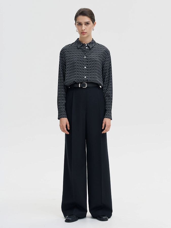 LSWN-162003 Блуза (черный, S)