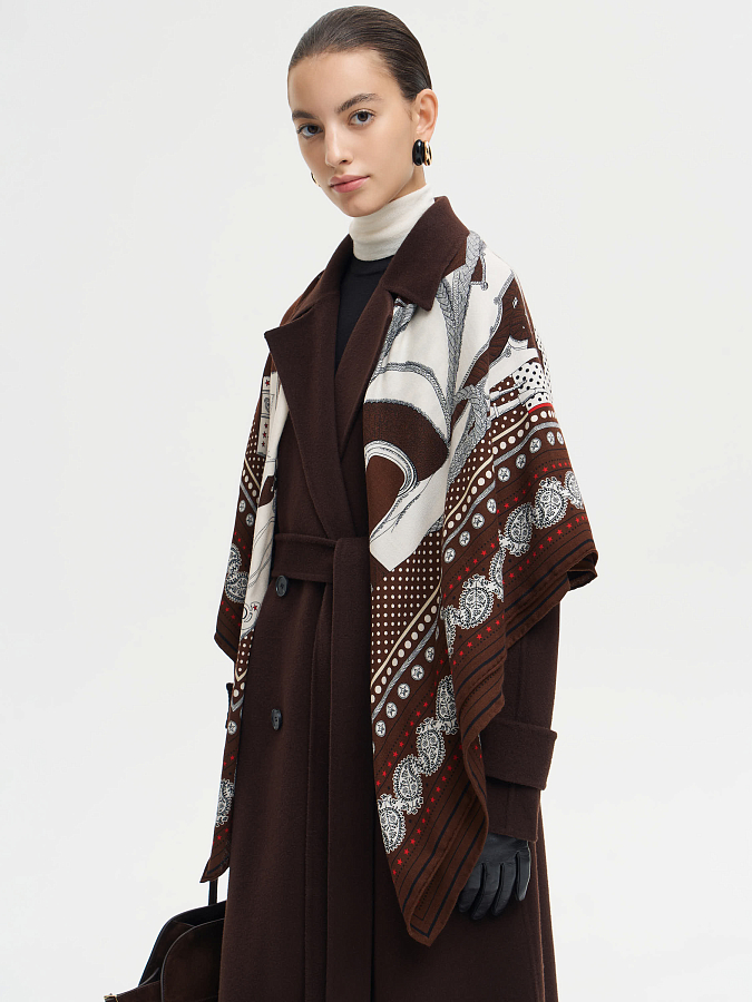 LSWN-432014 Платок (коричневый, S)