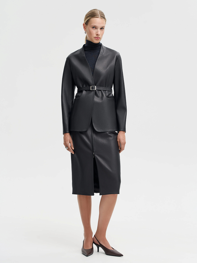 LSWN-392002 Жакет кожаный (черный, S)