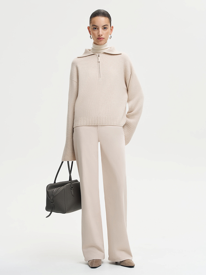 LSWN-342054 Джемпер (бежевый, M)