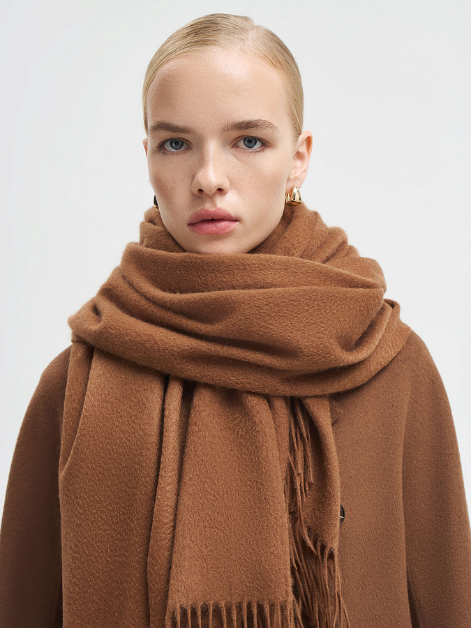 LSWN-182012 Шарф (кэмел, S)