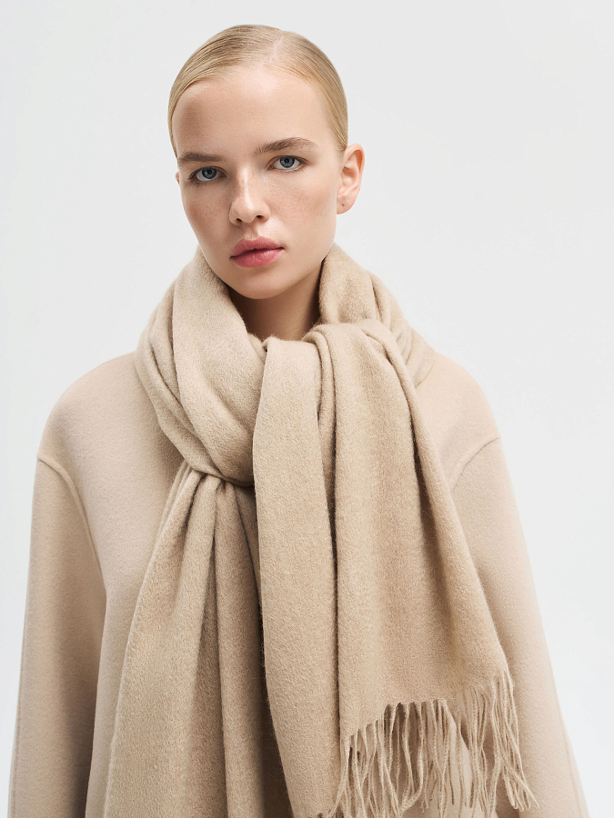 LSWN-182012 Шарф (светло-бежевый, S)