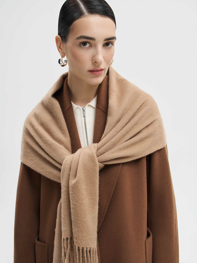 LSWN-182014 Шарф (капучино, S)