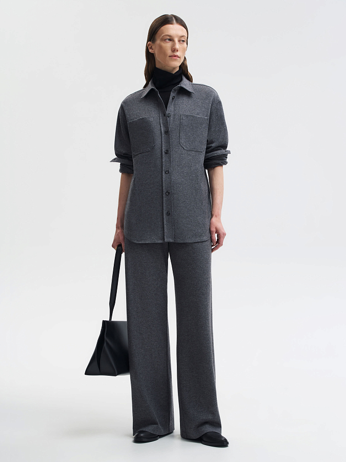 LSWN-102020 Рубашка (серый, S)