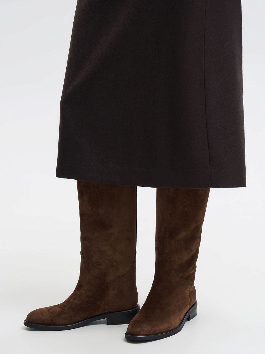 Сапоги из замши