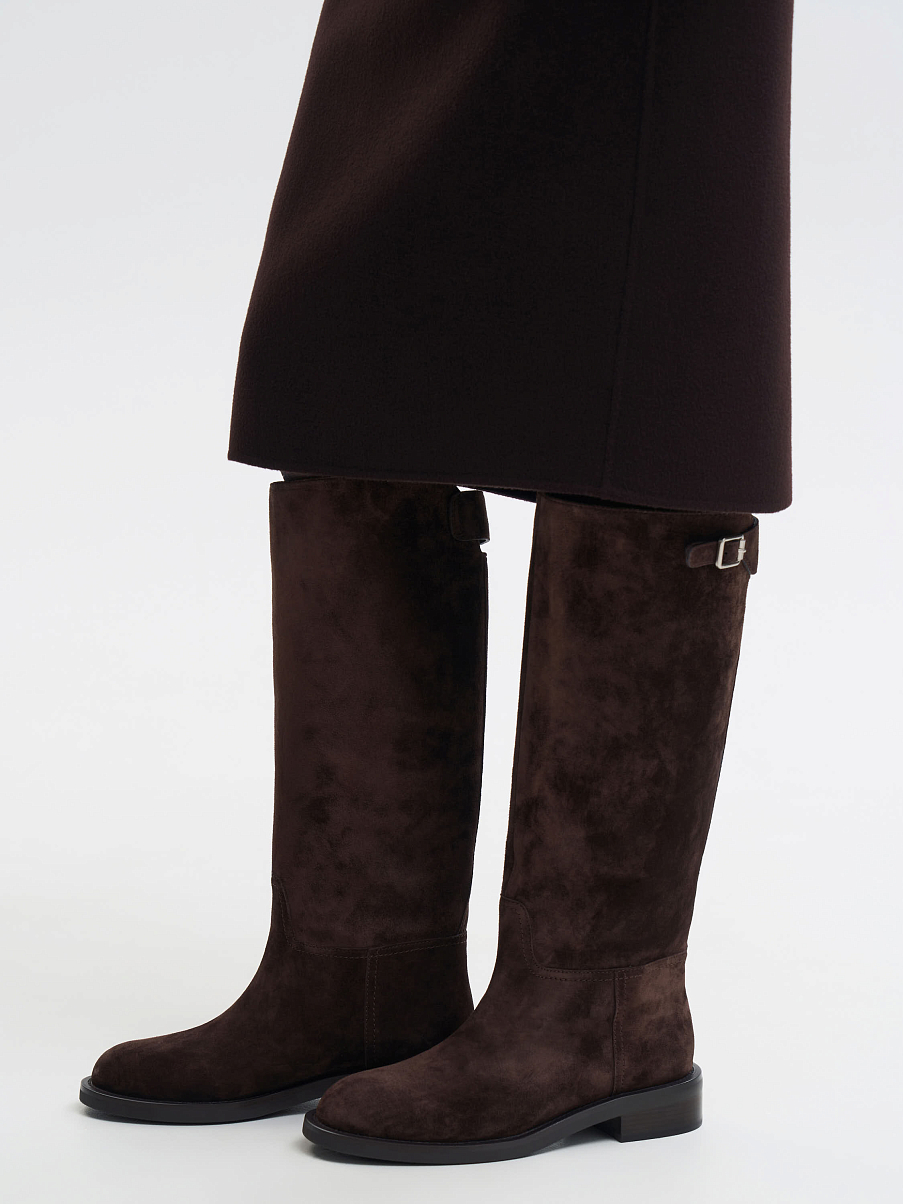 Сапоги из замши