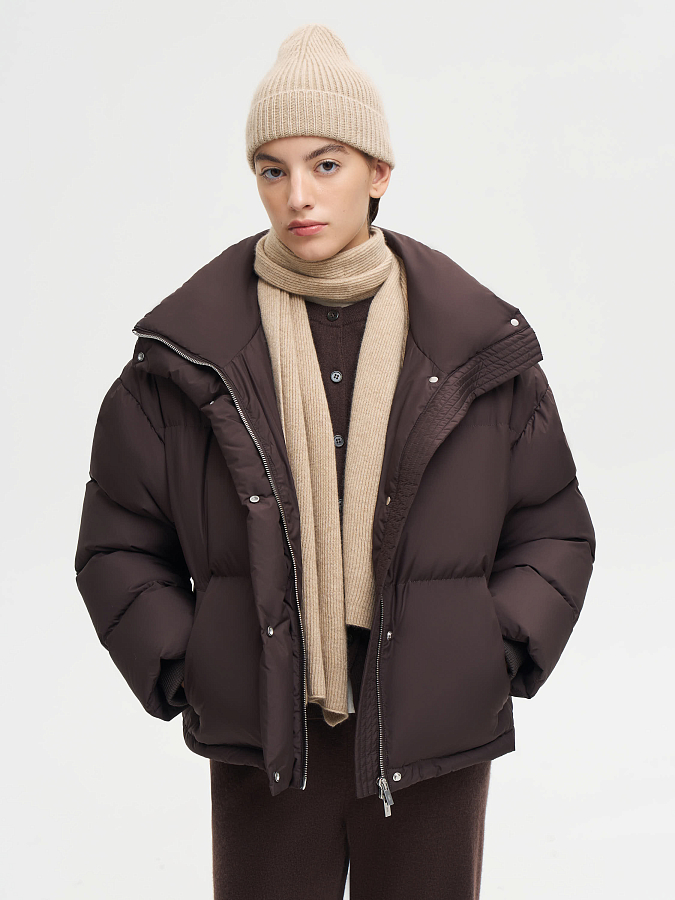 LSWN-182018 Шарф (светло-бежевый, S)