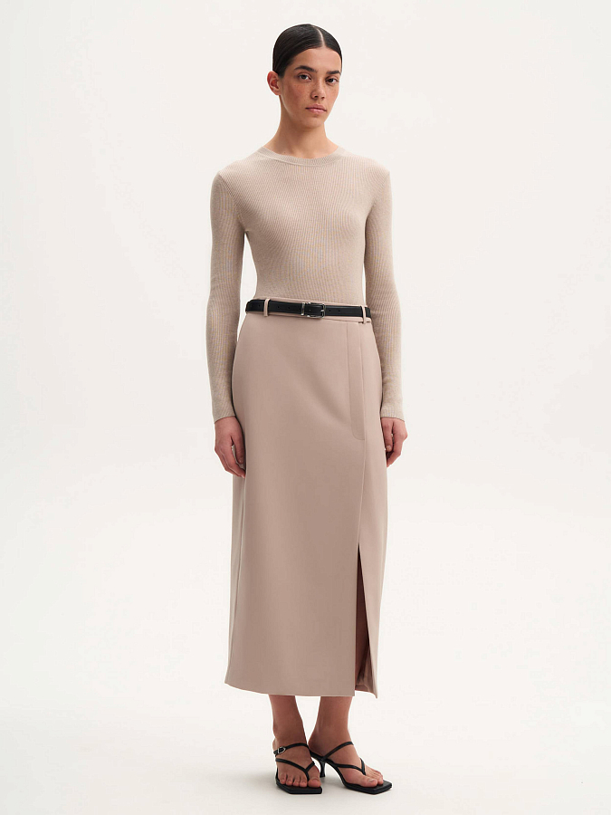 LSSL-032022 Юбка (бежевый, XS)