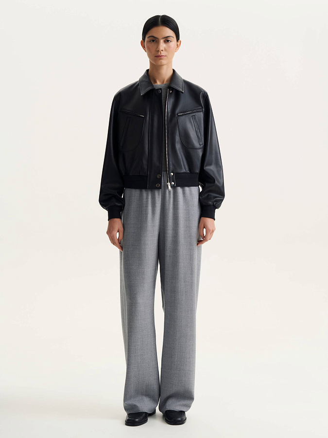 LSSL-352006 Кожаная куртка (черный, S)