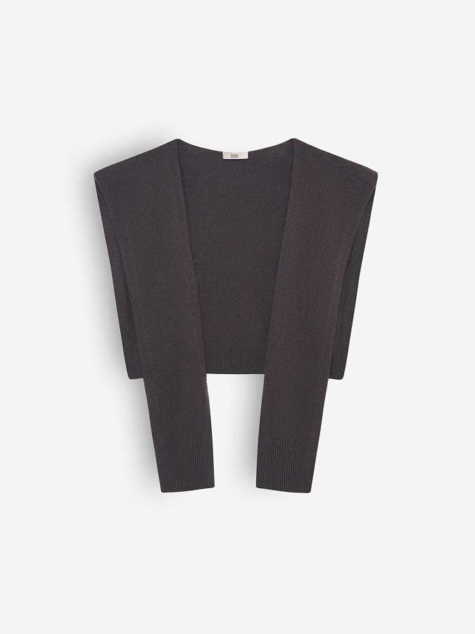 LSWN-182021 Шарф (темно-коричневый, S)