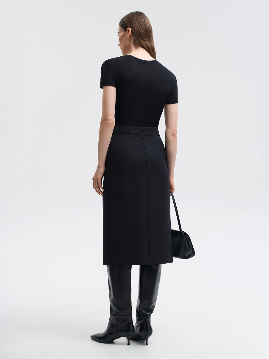 Юбка миди из шерсти