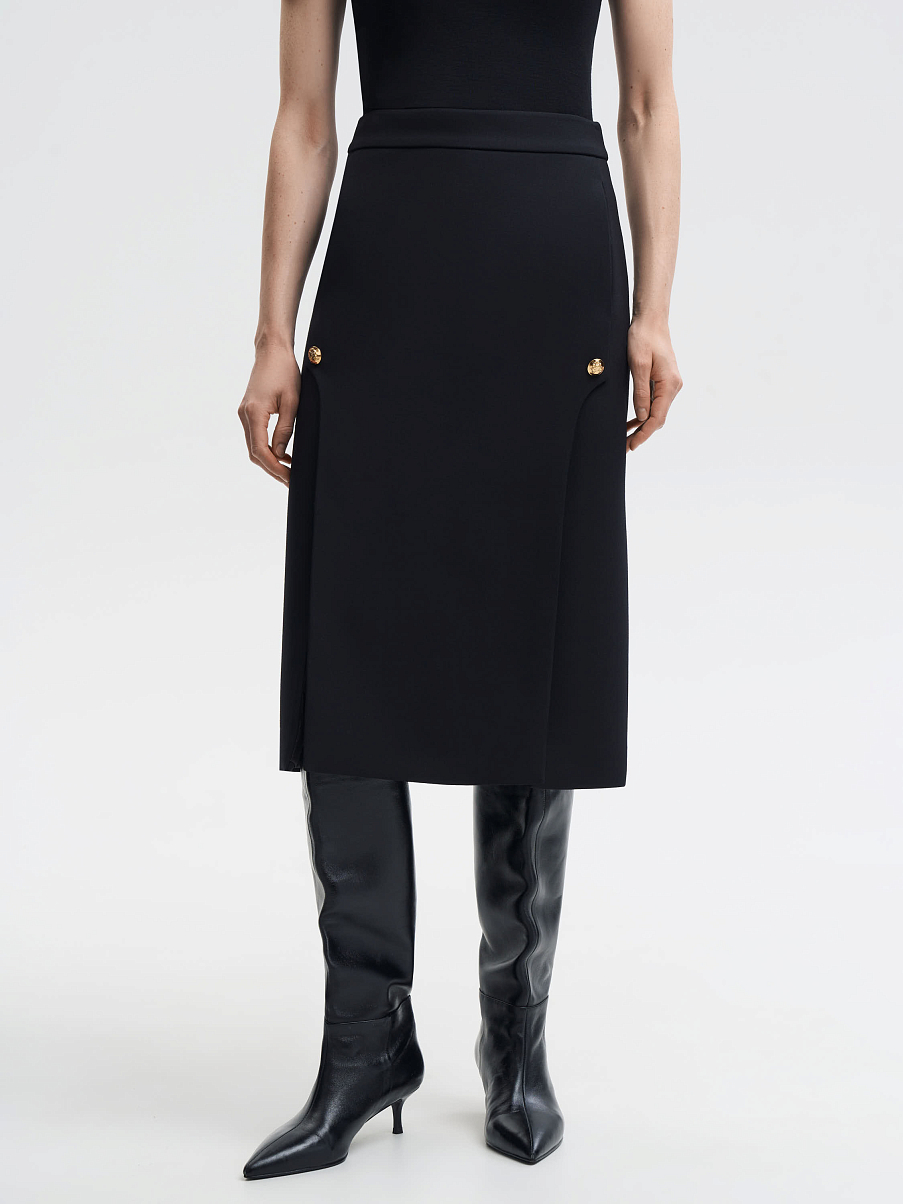 Юбка миди из шерсти