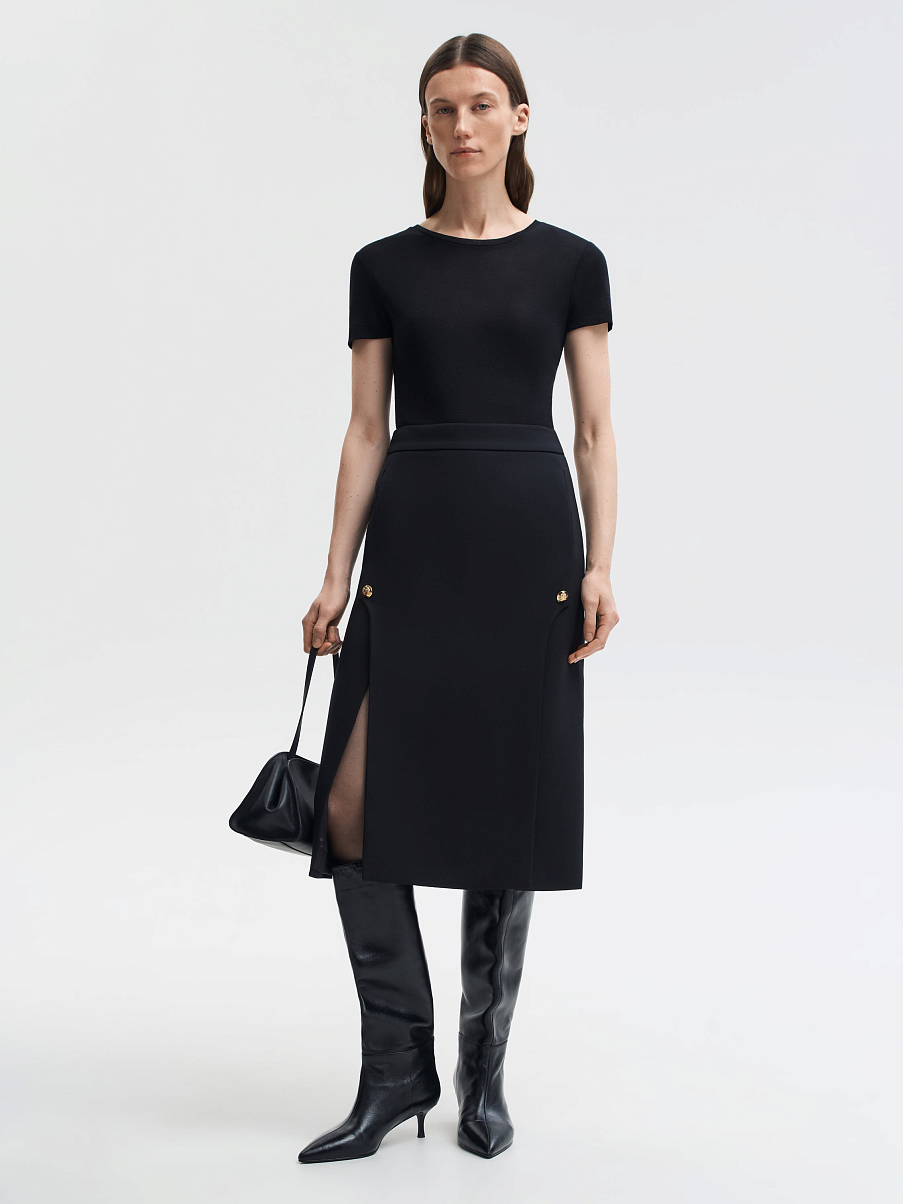 Юбка миди из шерсти