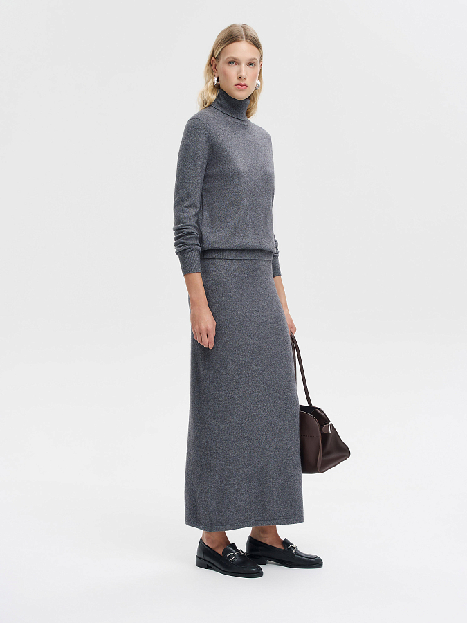 LSWN-812007 Юбка трикотажная (серый, S)